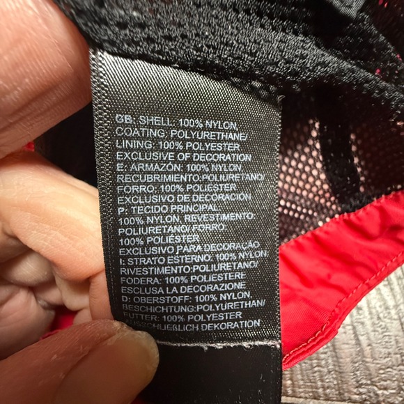 The North Face Kids Boys Red Black DryVent Rain Jacket Hooded Shell Coat S 7/8 - Picture 12 of 15